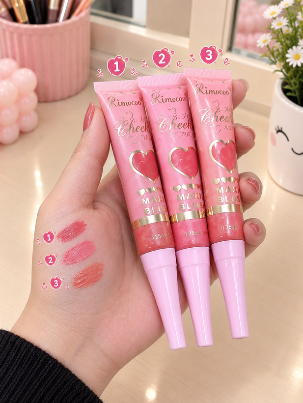رژگونه مایع ریموکو مدل Cheek Maxil